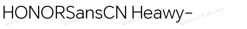 HONORSansCN Heawy字体转换